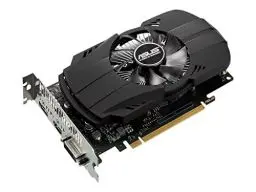 Produktbild: Asus PH-GTX1050TI-4G Nvidia GeForce Grafikkarte (PCIe 3.0, 4GB DDR5 Speicher, HDMI, DVI, DisplayPort), schwarz