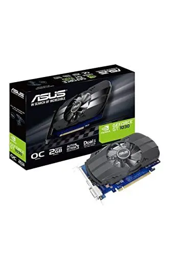 Produktbild: Asus Phoenix GeForce PH-GT1030-O2G Grafikkarte (Nvidia, PCIe 3.0, 2GB GDDR5 Speicher, HDMI, DVI)