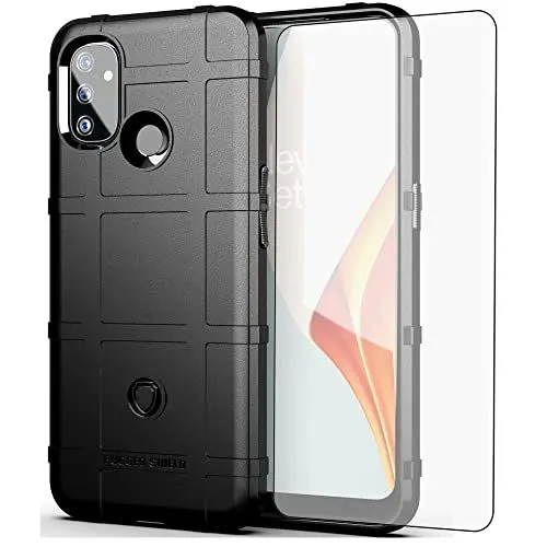 Produktbild: Asuwish Handyhülle für OnePlus Nord N100 mit gehärtetem Glas Displayschutzfolie Cover und Slim Dünn Hart Handy Zubehör Schutzhülle One Plus N 100 4G 1 Plus 1plus One+ 1+ 100N Frauen Männer Schwarz
