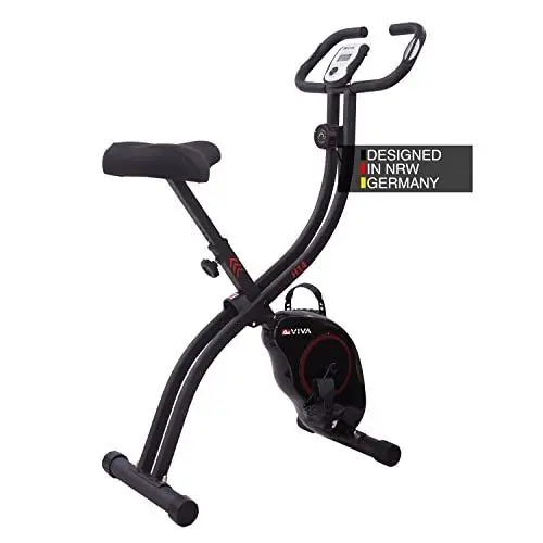 Produktbild: AsVIVA H14 X Bike Fitnessbike – Klappbarer Heimtrainer & Ergometer, Leiser Pedaltrainer, Manuell einstellbarer Widerstand, Hometrainer für Zuhause, Indoor bike mit Sportcomputer