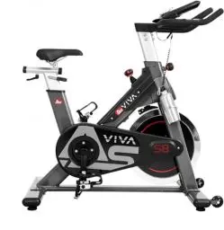 Produktbild: AsVIVA S8 Indoor Cycle Speedbike BT | SPD-Klickpedale | Manuell verstellbarer Widerstand | Leiser Riemenantrieb | 23 kg Schwungmasse | Ausdauertraining | Max. Gewichtsbelastung 120 kg