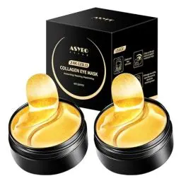Produktbild: ASYBO Augenklappen, 120 Stück goldene Augenmaske, Augenbehandlungsmaske für Tränensäcke, Augenringe, geschwollene Augen, feine Linien, Anti-Aging und Anti-Falten, Kollagen-Augenmaske Hautpflege