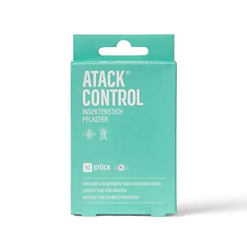 Produktbild: ATACK CONTROL Insektenstichpflaster mit Hydrogelkern beruhigend nach Insektenstichen schützt vor dem Aufkratzen Wasser und Schmutzabweisend, 10 stück