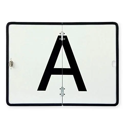 Produktbild: A-Tafel A-Schild für Abfalltransport auf Stahlblech vertikal klappbar mit Kantenschutz 400x300 mm Drehwirbel mittig Warntafel Abfalltafel Abfallschild LKW
