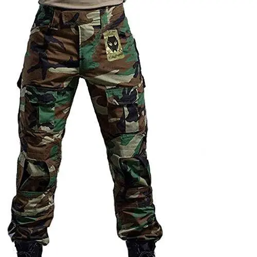 Produktbild: ATAIRSOFT Männer Kampfhose Armee Militärische Taktische Airsoft Paintball Schießen BDU Hose mit Knieschützern WL M