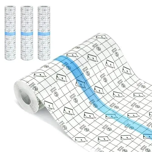 Produktbild: ATAUSD Tattoo Folie 3 Rollen, Tattoo Pflaster, 15cm x 5m Wasserdicht Transparent Bandage, Tattoo Folie Heilung, Tattoo Aftercare, Second Skin, Duschpflaster Bandage (2 Rollen 2m+1 Rollen 1m)