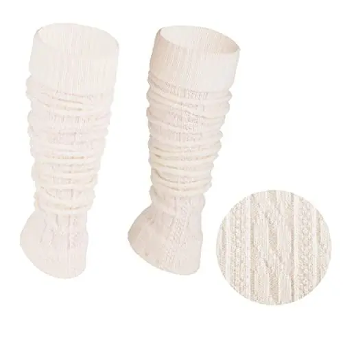 Produktbild: Ateena Stulpen Damen Schwarz Wolle Beinstulpen für Tanz Beinwärmer