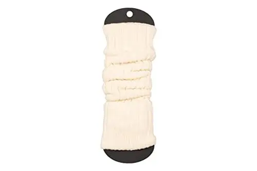 Produktbild: Ateena Stulpen Damen Ecru, Stulpen Damen Wolle, Knöchelwärmer, Beinwärmer Acrylic mit Wolle, Maximaler Wadenumfang – 40 cm, Länge – 60 cm