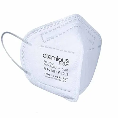 Produktbild: atemious PRO 2S, 100 x FFP2 Maske lose im Beutel im Karton verpackt EN 149:2001+A1:2009 CE 2233 (Herstellernummer: 2003)