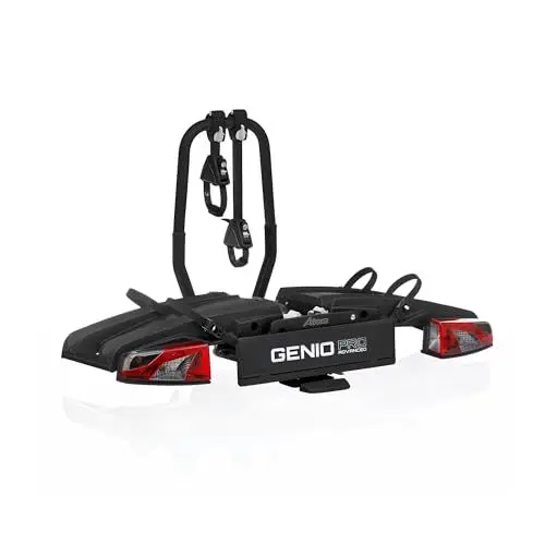 Produktbild: Atera 022785 PKW Fahrradträger Genio Pro Advanced, faltbar mit Leuchten - für 2 Fahrräder oder E-Bike - Black Edition
