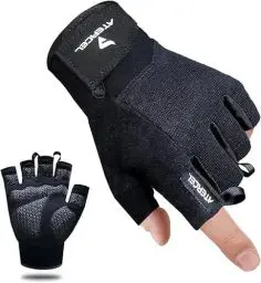 Produktbild: ATERCEL Fitness Handschuhe, Trainingshandschuhe für Crossfit, Bodybuilding, Radsport, Gym, Krafttraining, Sporthandschuhe für Damen und Herren(Schwarz, S)