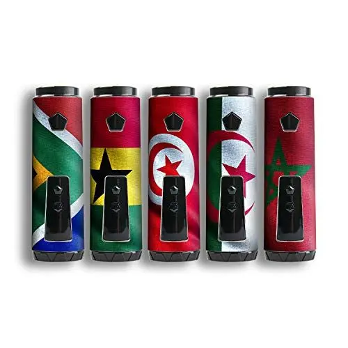 Produktbild: atFoliX Designfolie kompatibel mit IJOY Saber, wähle Dein Lieblings-Design aus, Skin Aufkleber (Flaggen aus Afrika)