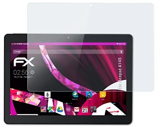 Produktbild: atFoliX Glasfolie kompatibel mit Acepad A145 Panzerfolie, 9H Hybrid-Glass FX Schutzpanzer Folie