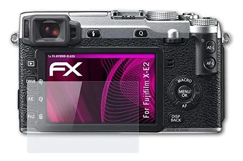 Produktbild: atFoliX Glasfolie kompatibel mit Fujifilm X-E2 Panzerfolie, 9H Hybrid-Glass FX Schutzpanzer Folie