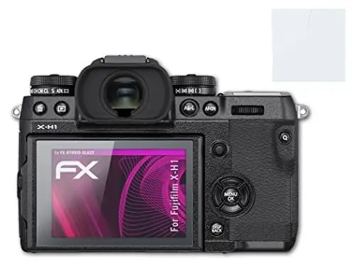 Produktbild: atFoliX Glasfolie kompatibel mit Fujifilm X-H1 Panzerfolie, 9H Hybrid-Glass FX Schutzpanzer Folie (1er Set)