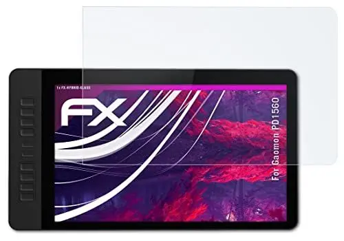 Produktbild: atFoliX Glasfolie kompatibel mit Gaomon PD1560 Panzerfolie, 9H Hybrid-Glass FX Schutzpanzer Folie