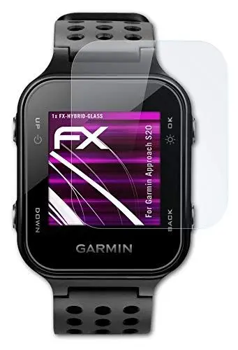 Produktbild: atFoliX Glasfolie kompatibel mit Garmin Approach S20 Panzerfolie, 9H Hybrid-Glass FX Schutzpanzer Folie