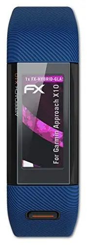 Produktbild: atFoliX Glasfolie kompatibel mit Garmin Approach X10 Panzerfolie, 9H Hybrid-Glass FX Schutzpanzer Folie
