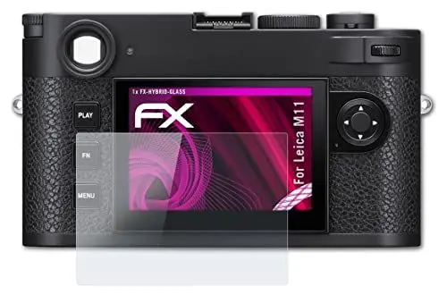 Produktbild: atFoliX Glasfolie kompatibel mit Leica M11 Panzerfolie, 9H Hybrid-Glass FX Schutzpanzer Folie