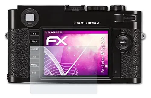 Produktbild: atFoliX Glasfolie kompatibel mit Leica M Typ 262 Panzerfolie, 9H Hybrid-Glass FX Schutzpanzer Folie