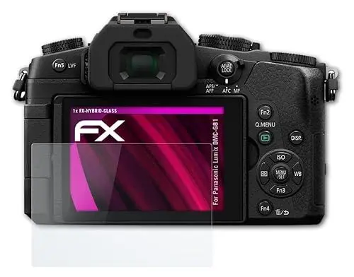 Produktbild: atFoliX Glasfolie kompatibel mit Panasonic Lumix DMC-G81 Panzerfolie, 9H Hybrid-Glass FX Schutzpanzer Folie