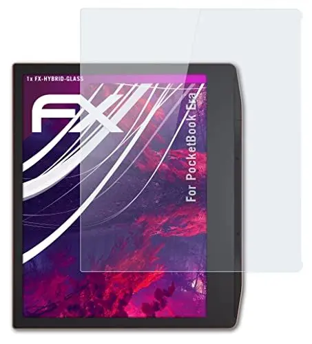 Produktbild: atFoliX Glasfolie kompatibel mit PocketBook Era Panzerfolie, 9H Hybrid-Glass FX Schutzpanzer Folie