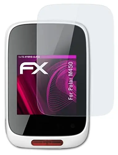 Produktbild: atFoliX Glasfolie kompatibel mit Polar M450 Panzerfolie, 9H Hybrid-Glass FX Schutzpanzer Folie