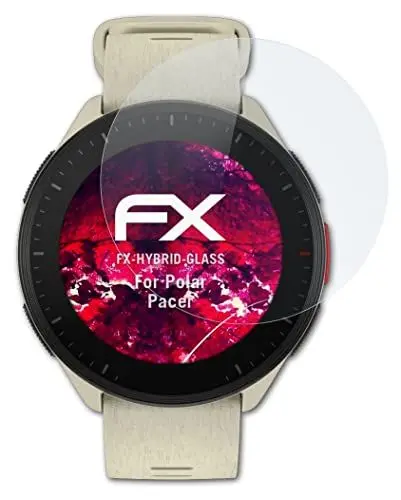 Produktbild: atFoliX Glasfolie kompatibel mit Polar Pacer Panzerfolie, 9H Hybrid-Glass FX Schutzpanzer Folie