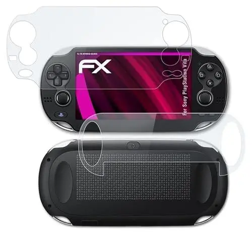Produktbild: atFoliX Glasfolie kompatibel mit Sony PlayStation Vita Panzerfolie, 9H Hybrid-Glass FX Schutzpanzer Folie (1er Set)