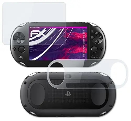 Produktbild: atFoliX Glasfolie kompatibel mit Sony PlayStation Vita Slim Panzerfolie, 9H Hybrid-Glass FX Schutzpanzer Folie (1er Set)