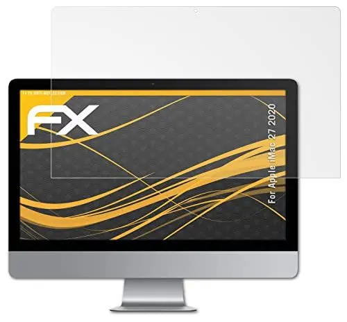 Produktbild: atFoliX Panzerfolie kompatibel mit Apple iMac 27 2020 Schutzfolie, entspiegelnde und stoßdämpfende FX Folie