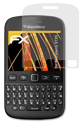 Produktbild: atFoliX Panzerfolie kompatibel mit Blackberry 9720 Schutzfolie, entspiegelnde und stoßdämpfende FX Folie (3X)