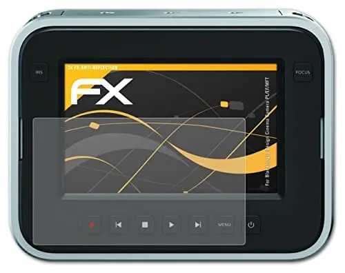 Produktbild: atFoliX Panzerfolie kompatibel mit Blackmagic Design Cinema Camera PL/EF/MFT Schutzfolie, entspiegelnde und stoßdämpfende FX Folie (3X)