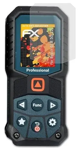 Produktbild: atFoliX Panzerfolie kompatibel mit Bosch GLM 50-22 Schutzfolie, entspiegelnde und stoßdämpfende FX Folie (2X)