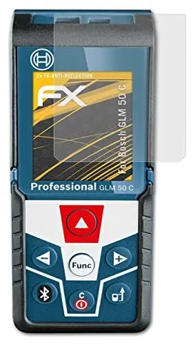 Produktbild: atFoliX Panzerfolie kompatibel mit Bosch GLM 50 C Schutzfolie, entspiegelnde und stoßdämpfende FX Folie (2X)