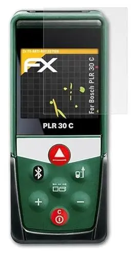 Produktbild: atFoliX Panzerfolie kompatibel mit Bosch PLR 30 C Schutzfolie, entspiegelnde und stoßdämpfende FX Folie (2X)
