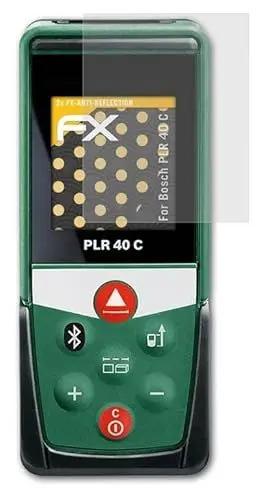 Produktbild: atFoliX Panzerfolie kompatibel mit Bosch PLR 40 C Schutzfolie, entspiegelnde und stoßdämpfende FX Folie (2X)