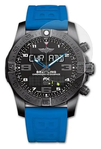 Produktbild: atFoliX Panzerfolie kompatibel mit Breitling Supersports B55 Schutzfolie, entspiegelnde und stoßdämpfende FX Folie (3X)