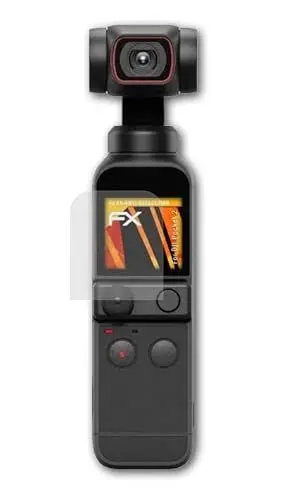 Produktbild: atFoliX Panzerfolie kompatibel mit DJI Pocket 2 Schutzfolie, entspiegelnde und stoßdämpfende FX Folie (3X)