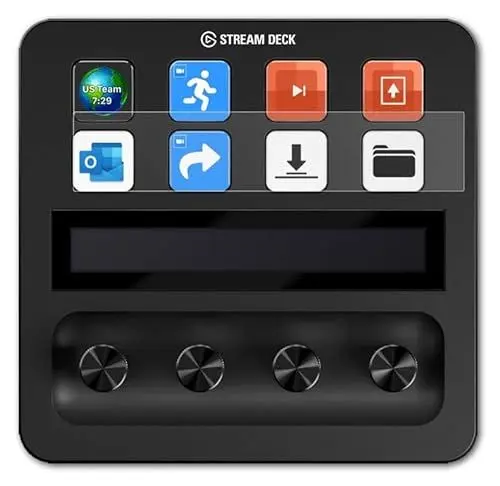 Produktbild: atFoliX Panzerfolie kompatibel mit Elgato Stream Deck Plus Schutzfolie, entspiegelnde und stoßdämpfende FX Folie (3X)