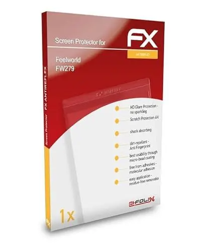 Produktbild: atFoliX Panzerfolie kompatibel mit Feelworld FW279 Schutzfolie, entspiegelnde und stoßdämpfende FX Folie