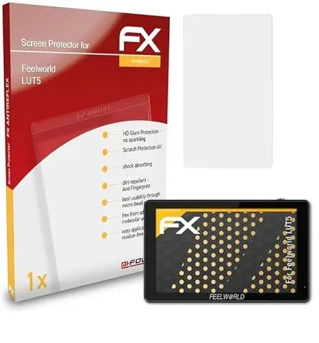 Produktbild: atFoliX Panzerfolie kompatibel mit Feelworld LUT5 Schutzfolie, entspiegelnde und stoßdämpfende FX Folie