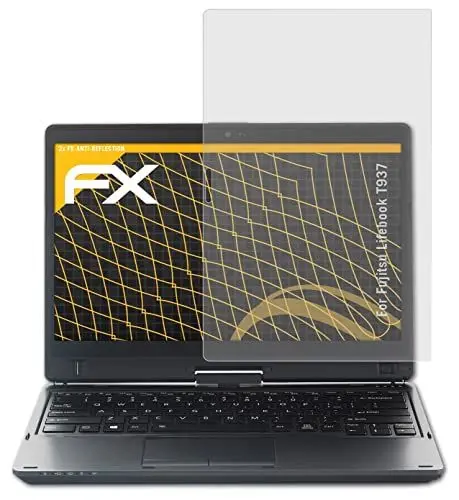 Produktbild: atFoliX Panzerfolie kompatibel mit Fujitsu Lifebook T937 Schutzfolie, entspiegelnde und stoßdämpfende FX Folie (2X)
