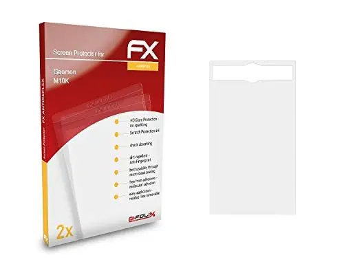 Produktbild: atFoliX Panzerfolie kompatibel mit Gaomon M10K Schutzfolie, entspiegelnde und stoßdämpfende FX Folie (2X)