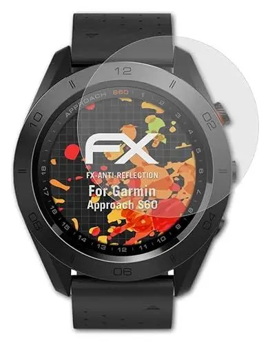 Produktbild: atFoliX Panzerfolie kompatibel mit Garmin Approach S60 Schutzfolie, entspiegelnde und stoßdämpfende FX Folie (3X)