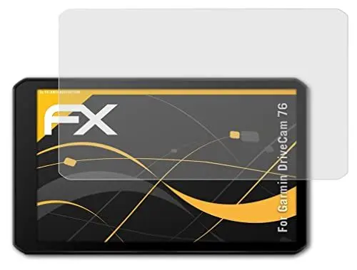 Produktbild: atFoliX Panzerfolie kompatibel mit Garmin DriveCam 76 Schutzfolie, entspiegelnde und stoßdämpfende FX Folie (3X)