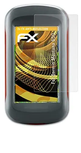 Produktbild: atFoliX Panzerfolie kompatibel mit Garmin Montana 650 Schutzfolie, entspiegelnde und stoßdämpfende FX Folie (3X)