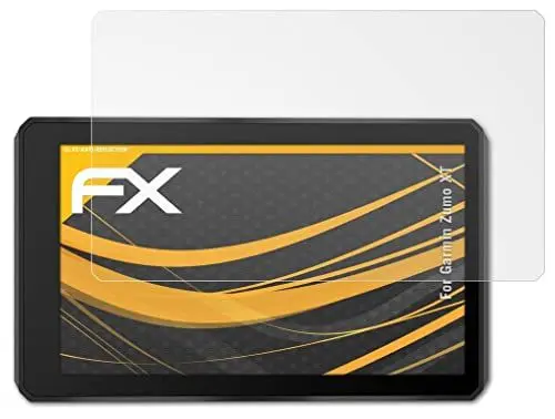Produktbild: atFoliX Panzerfolie kompatibel mit Garmin Zumo XT Schutzfolie, entspiegelnde und stoßdämpfende FX Folie (3X)