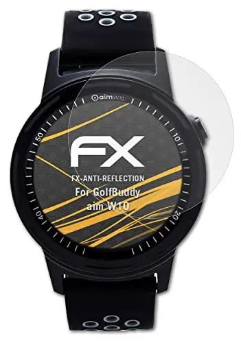 Produktbild: atFoliX Panzerfolie kompatibel mit GolfBuddy aim W10 Schutzfolie, entspiegelnde und stoßdämpfende FX Folie (3X)