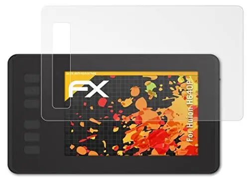 Produktbild: atFoliX Panzerfolie kompatibel mit Huion H640P Schutzfolie, entspiegelnde und stoßdämpfende FX Folie (2X)